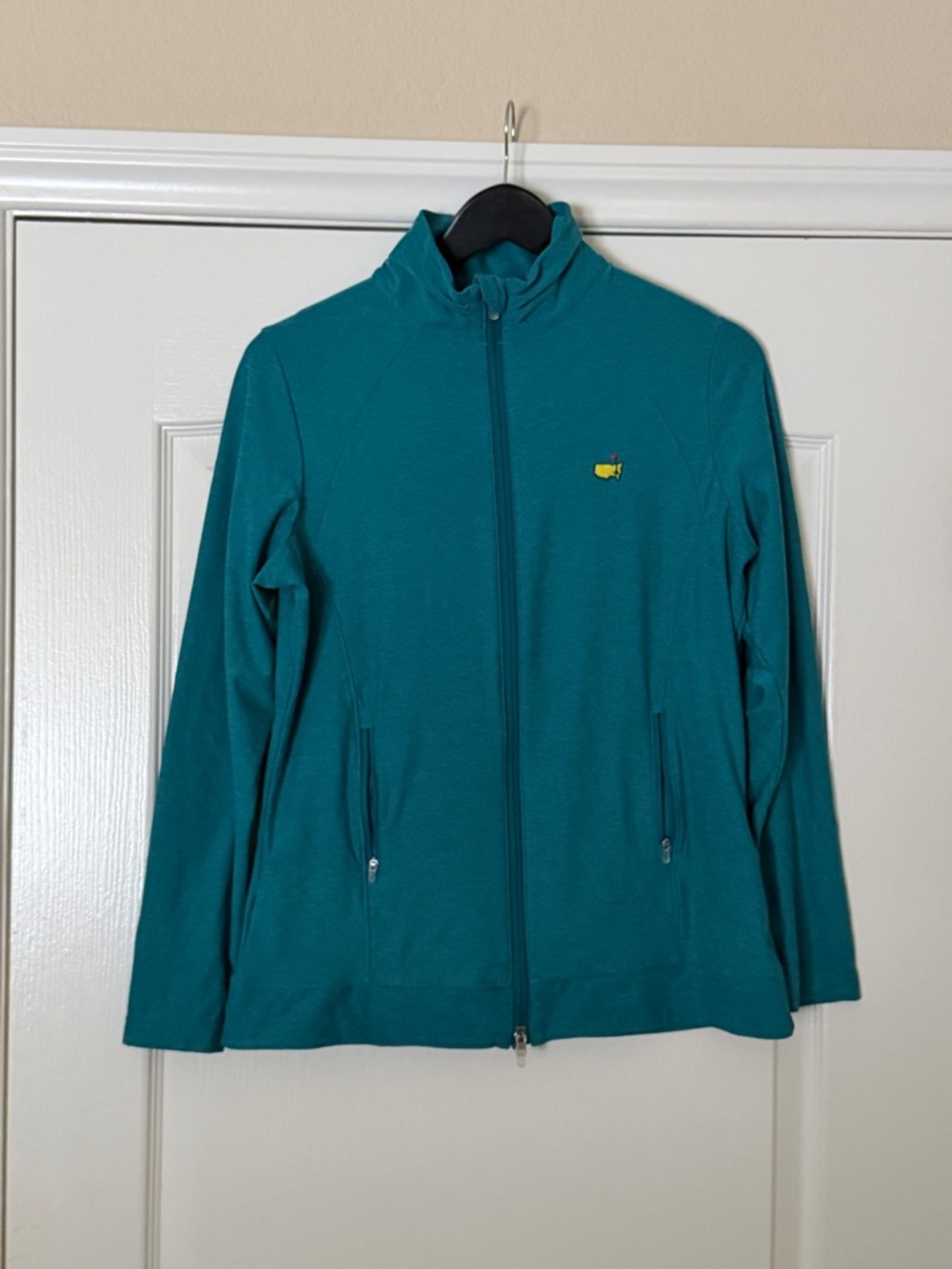 AUTHENTIC MASTERS Women's Teal Full-Zip Utility Jacket with Logo